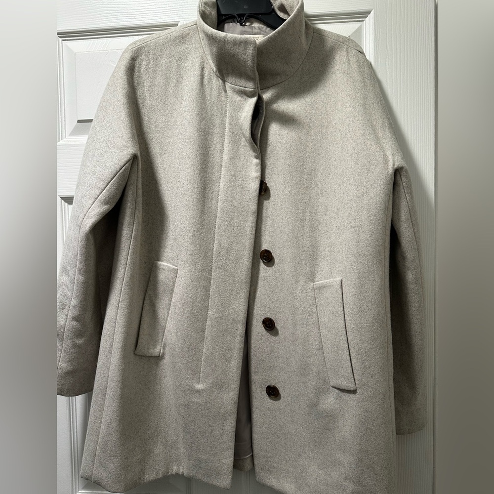 J. Crew wool-blend button up city coat